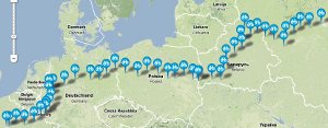 Paris - Moskau 2010 Bikemap